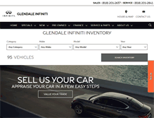 Tablet Screenshot of glendaleinfiniti.com